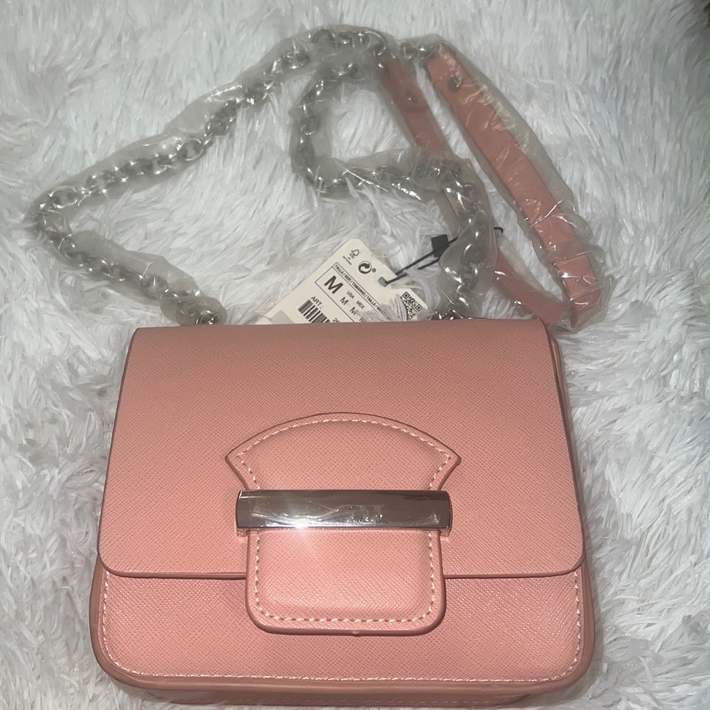 Zara Pink Mini Crossbody Bag w/Chain Strap - NWT - Picture 6 of 14